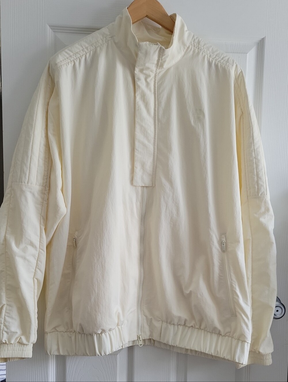 adidas James Harden Windbreaker XLT Cream Quilted Shell Toe Details NWOT